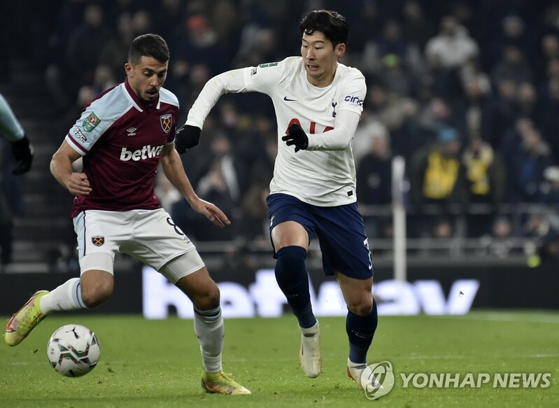 토트넘, 웨스트햄 2-1 꺾고 2시즌 연속 리그컵 준결승 진출