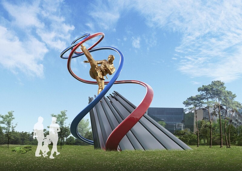 무주 태권도원에 조형물 '태권도의 꽃' 내년 9월까지 설치