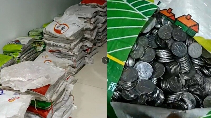 중국서 동전 170포대 가져와 "차 사겠다"…돈 세느라 '진땀'