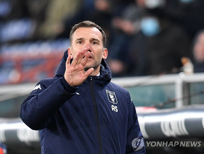우크라이나 축구영웅 셰프첸코, 제노아 감독 2개월 만에 해임