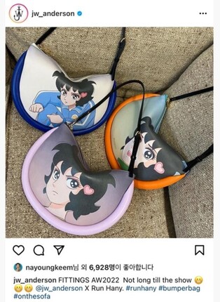 Korean cartoon 'Run Hany' features in bags of British fashion label