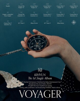 MONSTA X’s Ki-hyun reveals 'VOYAGER' schedule poster…to make solo debut in March