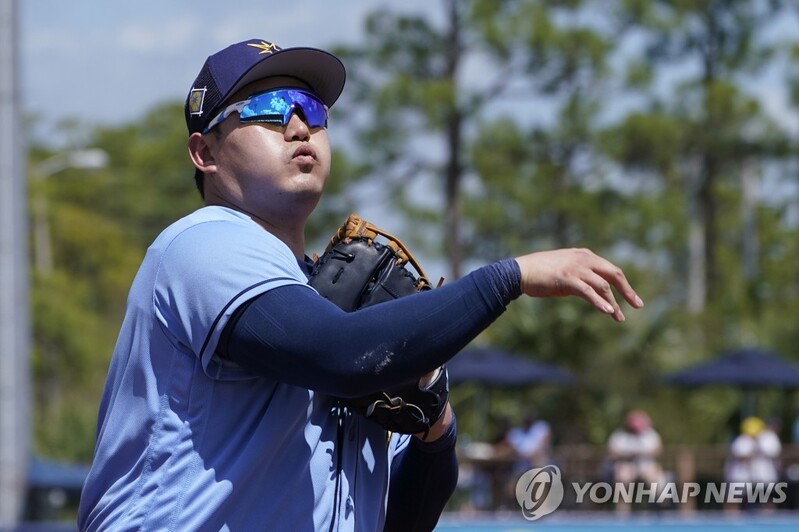 예열 덜 된 최지만, 3타수 무안타…시범경기 3경기 연속 침묵
