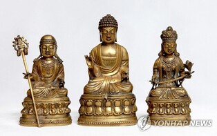 Buddhist statues from Goryeo Dynasty excavated in Mount Myohyang and Mount Geumgang, North Korea