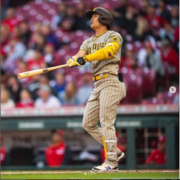 김하성, 한국 선수 중 6번째로 MLB 통산 홈런 10개(종합)