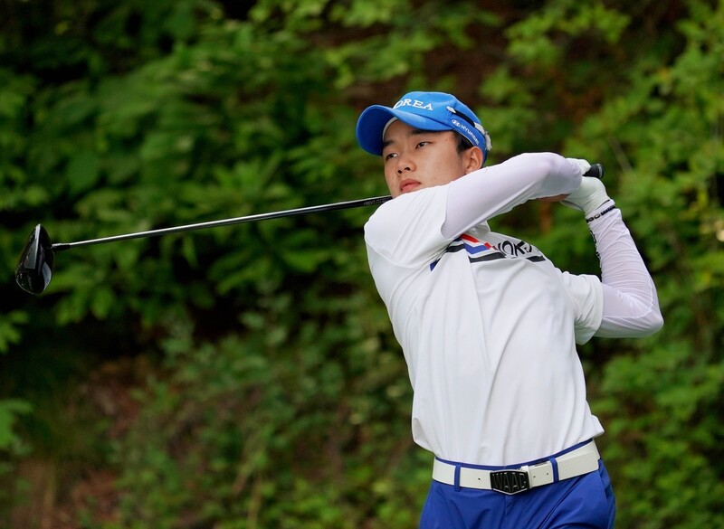 GS칼텍스 매경오픈에 아마 돌풍…국가대표 송민혁, 2R 공동 1위