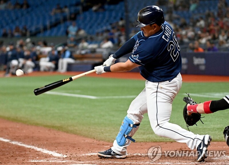 최지만, 3타점 폭발…화이트삭스전 쐐기 적시 2루타