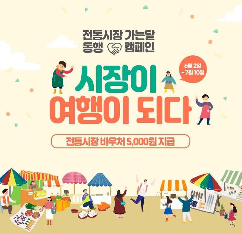 코레일, 여행상품·관광열차 이용객에게 전통시장 상품권 지원