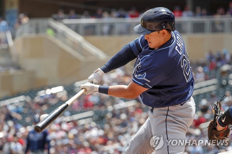 탬파베이 최지만, 10경기 연속 안타로 시즌 30타점째
