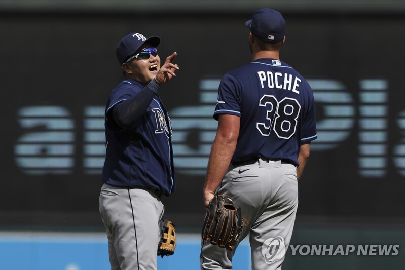 Rays' Choi Ji-man extends hitting streak to 11 games
