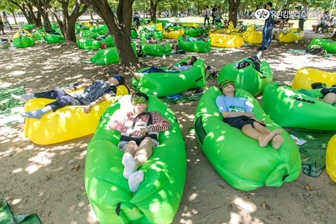 누가 제일 잘 자나…유한킴벌리, '숲속 꿀잠대회' 개최