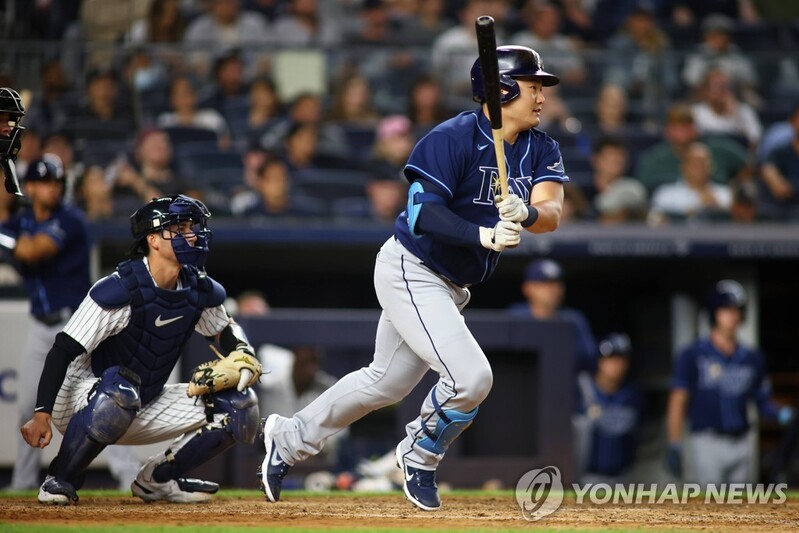 Rays' Choi Ji-man stretches hitting streak to 13 with pinch-hit single
