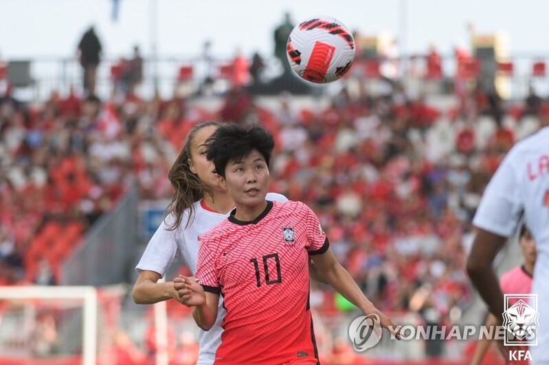 S. Korean women hold Olympic champions Canada in football friendly
