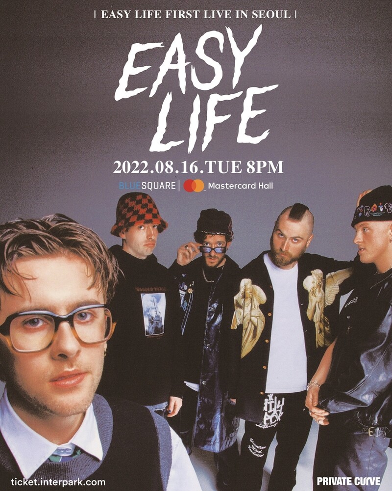 영국 얼터너티브 록 밴드 이지 라이프, 8월 16일 첫 내한 공연