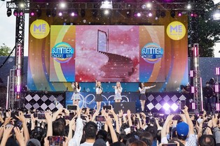 aespa on stage of “Good Morning America (GMA) 2022 Summer Concert Series”