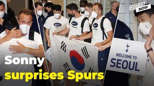 Son Heung-min welcomes Tottenham at airport