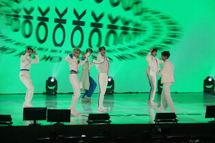 SF9 at media showcase performing 'OK OK'