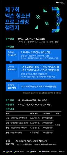 [게시판] 제7회 넥슨 청소년 프로그래밍 챌린지 내달 22일까지 접수