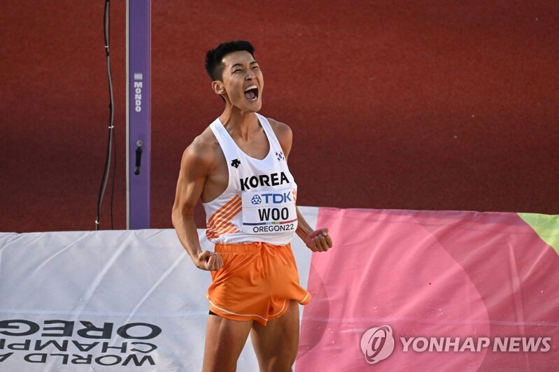 High jumper Woo Sang-hyeok captures silver at world championships