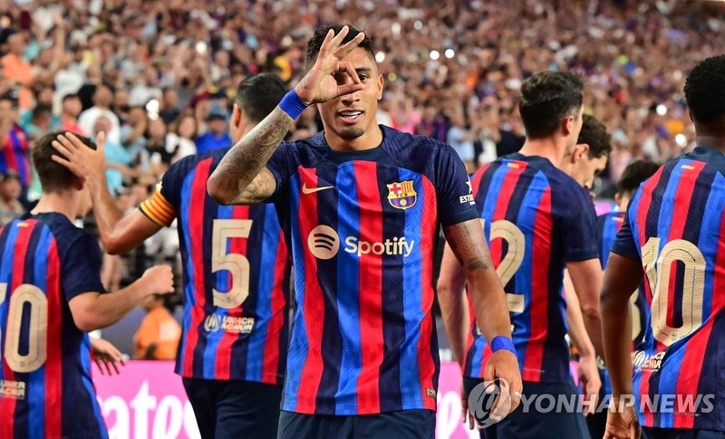 '하피냐 결승골' 바르셀로나, 프리시즌 엘클라시코서 1-0 승리