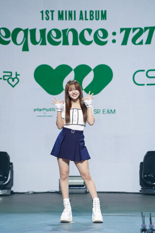 Group and individual photos of girl group CSR at media showcase for  first mini album 'Sequence : 7272'