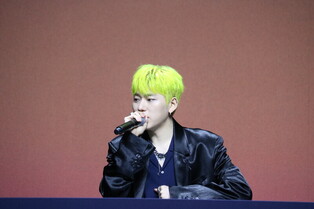 Photos of ZICO at media conference for fourth EP 'Grown Ass Kid'