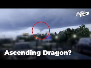 Waterspout captured as Typhoon Songda passes Jeju