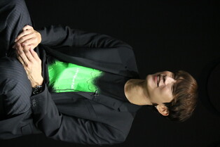 Photos of Mew Suppasit during an interview with K-Odyssey