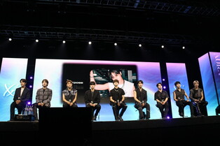 Group photos of Golden Child during media showcase for 6th mini album 'Aura'