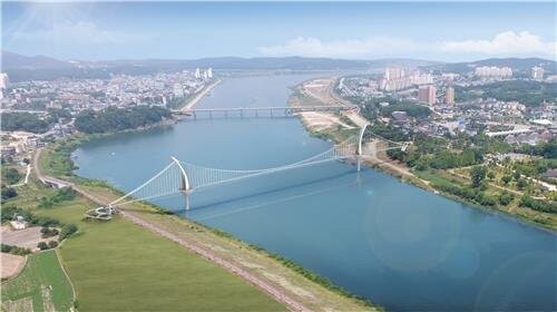 여주 남한강 위 '515ｍ 출렁다리' 완공 내년 10월로 연기