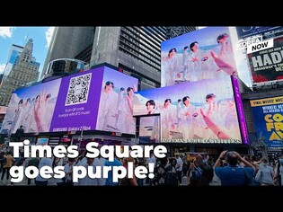 BTS x Samsung Galaxy Fills Times Square with Purple