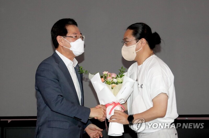 김영록 전남지사, 영화 '한산' 무대인사…"촬영 지원"