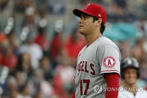 '장염' 오타니, 4이닝 3실점 패전…최장거리 홈런 허용