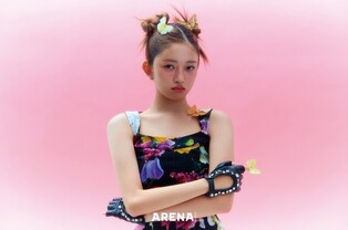 Photos of IVE's Rei during photo shoot for Arena Homme +