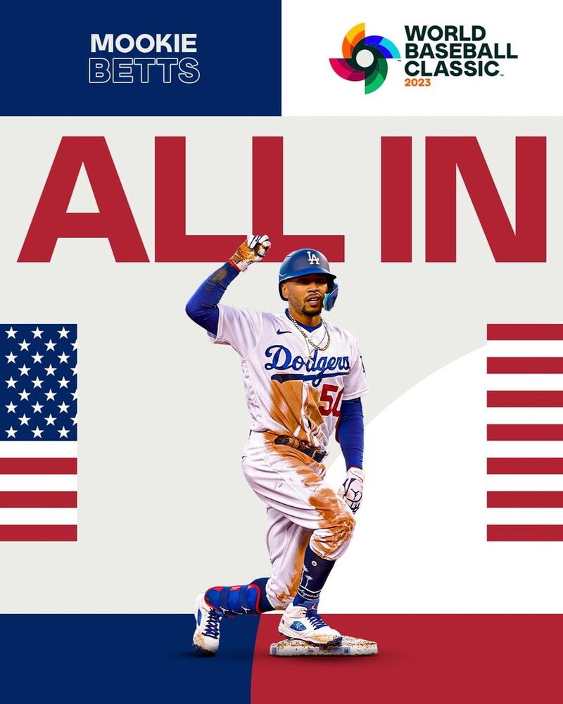 '올인!' 외친 미국 WBC 대표팀, 6차례 올스타 무키 베츠도 합류