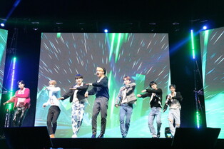 Photos of boy group TEMPEST performing title song 'Can't Stop Shining' at media showcase for second mini album 'SHINING UP'