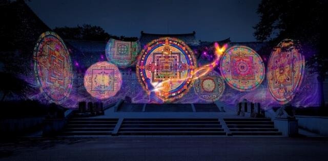 천년 고찰과 만난 미디어아트…통도사 '화엄 세계로의 초대'