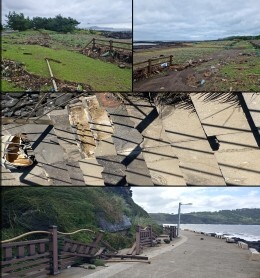 태풍 힌남노로 제주 문화재 21곳 피해…기와·돌담·보호책 훼손