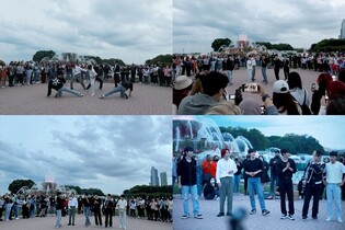 Photos of WEi during street performance in Chicago