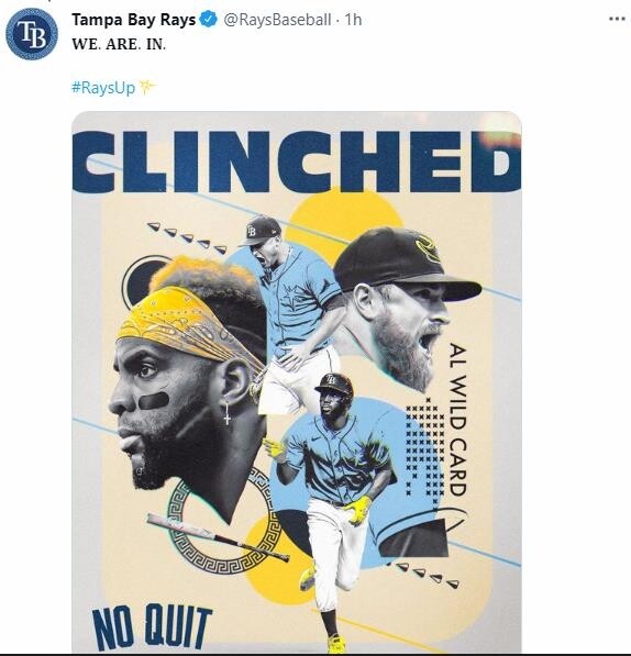 MLB 탬파베이, 4년 연속 PS 진출 확정…최지만은 결장