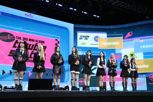 Group photos of Kep1er during media showcase of 3rd mini album 'Troubleshooter'