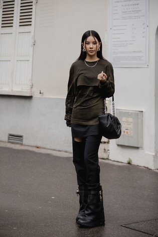 Photos of Moon Sujin at Paris Fashion Week for Givenchy 2023 S/S