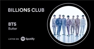 BTS' 'Butter' surpasses billion streamings on Spotify