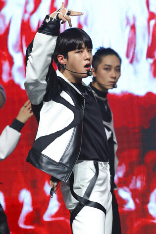 Boy group TFN performing during media showcase for mini album 'BEFORE SUNRISE Part. 4'