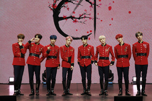 Group photos of EPEX during online media showcase for fourth EP ‘Puppy Love'