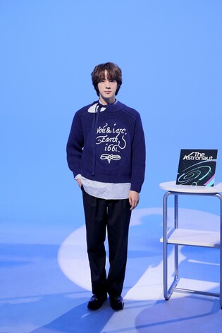 Photos of Jin from K-pop superstar BTS for his solo 'The Astronaut' drops