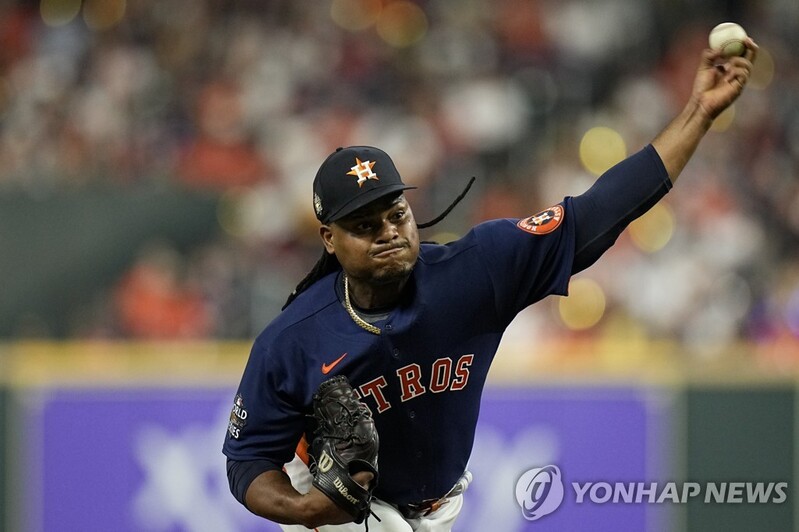 발데스 6⅓이닝 9탈삼진 1실점 역투…휴스턴 WS 1승 1패 균형