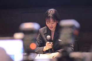 Photos of K-pop artist BIBI taken during music video preview event for first full length album 'Low Life Princess'