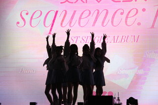 Girl group CSR during performance of 'Loveticon' at media showcase for first single album 'Sequence : 17&'