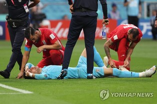 [월드컵] '심각한 뇌진탕'이라면서…골키퍼 즉시 안 뺀 이란에 비판 세례